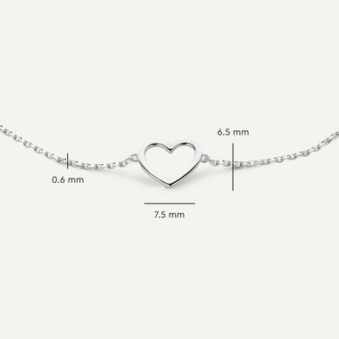 14 Karat White Gold Open Hearts Set - 9