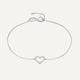 Pavé Cubic Zirconia Open Heart Bracelet