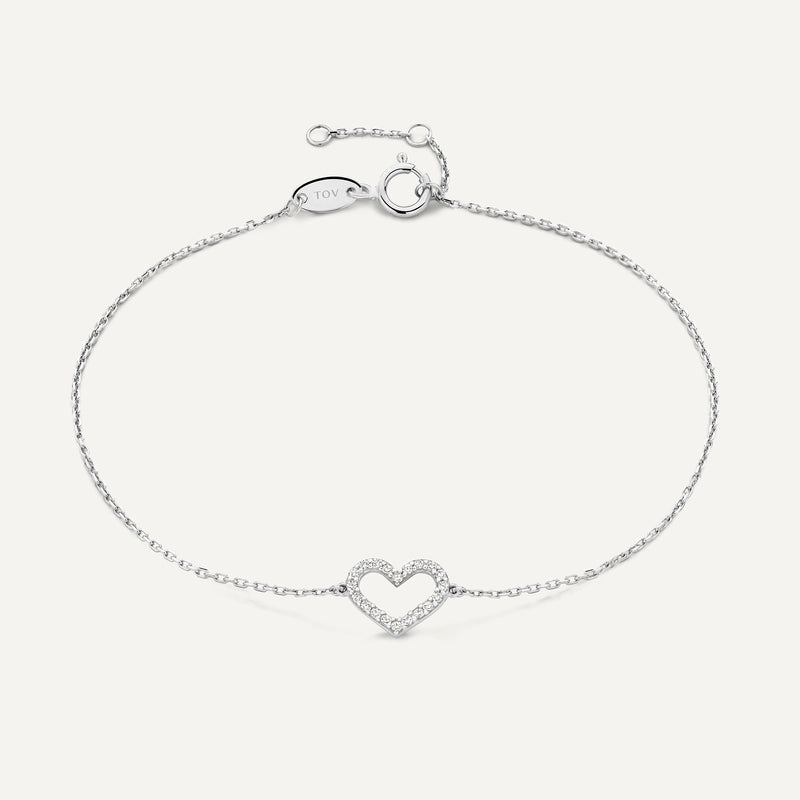 Pavé Zirconia Open Hearts Set