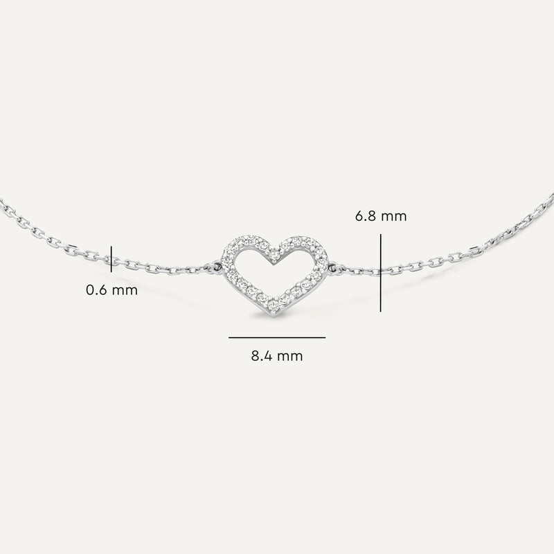 Pavé Zirconia Open Hearts Set