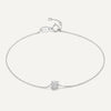 14 Karat White Gold Round Cut Cubic Zirconia Bracelet - 1