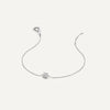 14 Karat White Gold Round Cut Cubic Zirconia Bracelet - 5