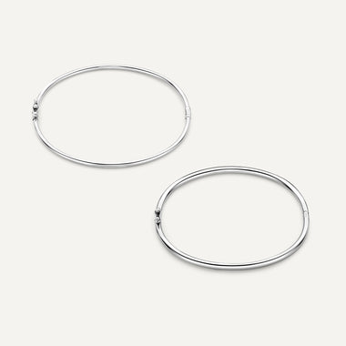 14 Karat White Gold Essential Bangle Set - 1
