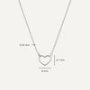 14 Karat White Gold Open Hearts Set - 5