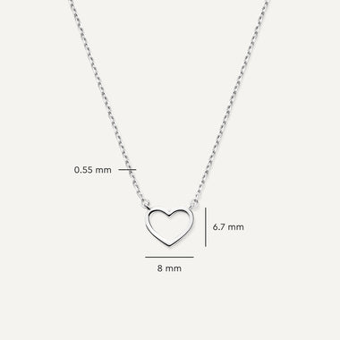 14 Karat White Gold Open Hearts Set - 5