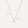 Or Blanc 14 Carats Heart Pendant Necklace - 3