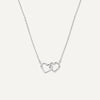 585er Weißgold Linked Heart Pendant Necklace - 1