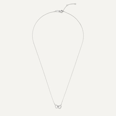 585er Weißgold Linked Heart Pendant Necklace - 10