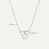 585er Weißgold Linked Heart Pendant Necklace - 7