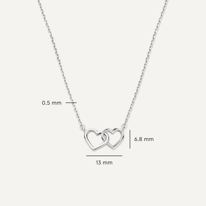 Linked Heart Pendant Necklace