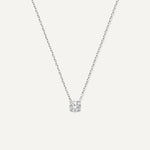 Round Cut Cubic Zirconia Pendant Necklace