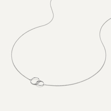 585er Weißgold Linked Infinity Pendant Necklace - 6