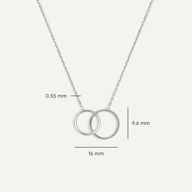 Linked Infinity Pendant Necklace