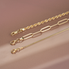 585er Gold Gedrehtes Seil Halskette - 4