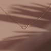 14 Karaat Goud Open Hart Pendant Ketting - 4