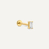 Oro de 14 Quilates con Diamantes Diamond Baguette Piercing 0.05 ct - 12