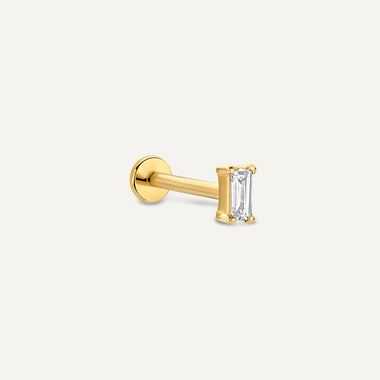 Oro de 14 Quilates con Diamantes Diamond Baguette Piercing 0.05 ct - 12