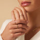 Cubic Zirconia Double Twisted Ring