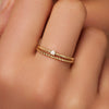 14 Karat Gold Cubic Zirconia Double Twisted Ring - 2