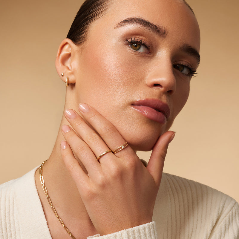 Zirkonia Dubbele Aanschuifring