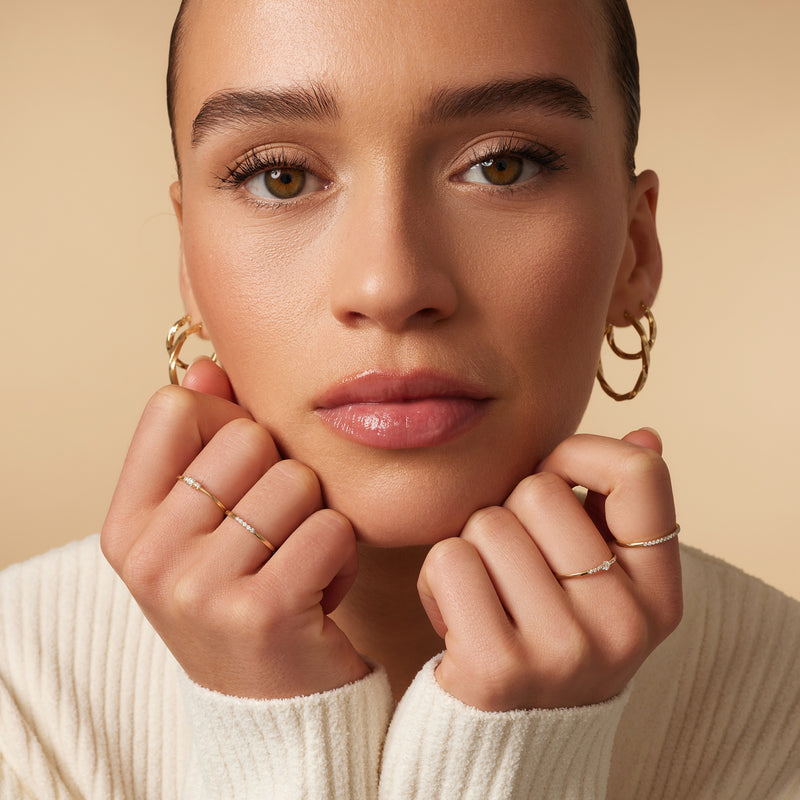 Slim Diamond Trilogy Ring (0.10 ct)