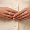14 Karat Gold with Diamonds Slim Diamond Line Ring (0.04 ct) - 9
