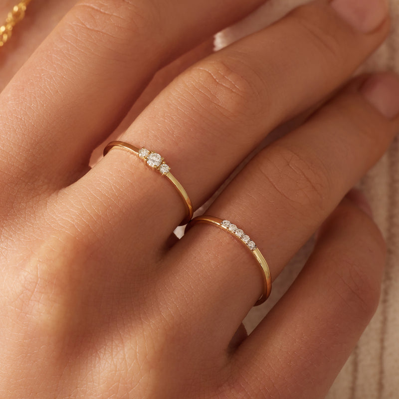 Slim Diamond Line Ring (0.04 ct)