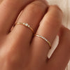 14 Karat Gold with Diamonds Slim Diamond Line Ring (0.04 ct) - 2