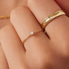 14 Karat Gold with Diamond Six Prong Diamond Solitary Ring (0.05 ct) - 3