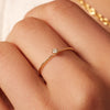 14 Karat Gold with Diamond Six Prong Diamond Solitary Ring (0.05 ct) - 2