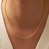 14 Karat Guld Twisted Chain Set - 11
