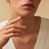 14 Karat Guld Twisted Chain Set - 7