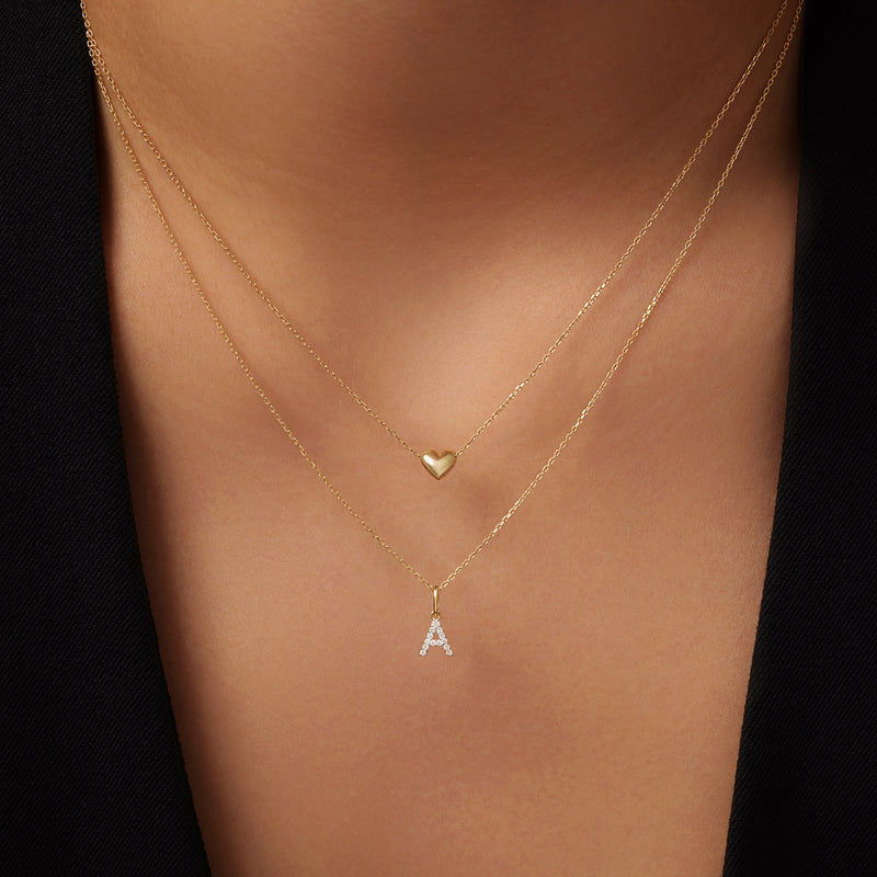 Pavé Diamond Initial Letter Charm