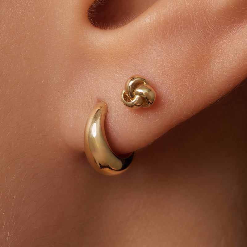 Bold Dome Huggie Hoops (10.5 mm)