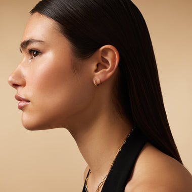 14 Karat Gold Round Edge Small Huggie Hoops (10 mm) - 6