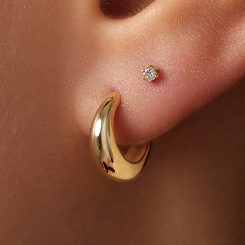 Bold Dome Small Hoops (14mm)