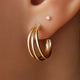 Triple Tube Hoop Earrings