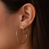 585er Gold Endless Hoops (25 mm) - 2