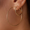 585er Gold Endless Hoops (25 mm) - 3