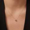 Oro de 14 Quilates Triple Band Ring Necklace - 3