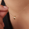 Oro de 14 Quilates Triple Band Ring Necklace - 2