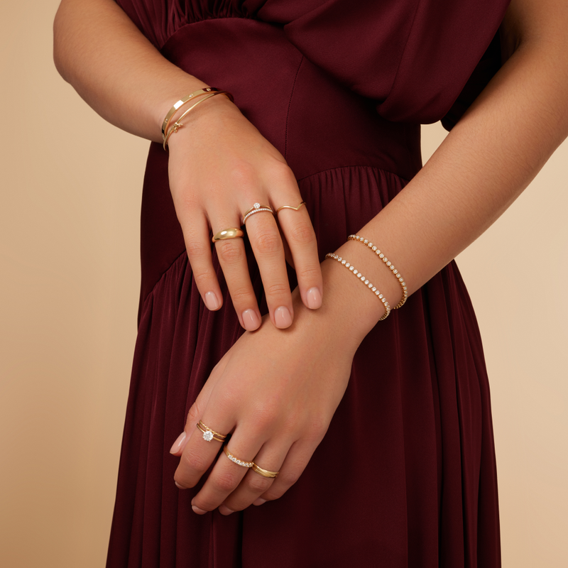 Four Prong Round Cut Zirkonia Ring