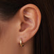 Oval Tapered Huggie Hoops (12 mm)