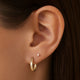 Oval Tapered Small Hoops (15 mm)