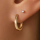 Oval Tapered Small Hoops (15 mm)