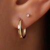 14 Karat Gold with Diamond Six Prong Diamond Studs (0.05 ct) - 3