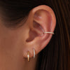 585er Gold mit Diamanten Diamond Tension Hoops (12 mm) (0.04 ct) - 2