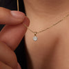 Or 14 Carats avec Diamants Collier Pendentif Cluster Lié Diamant (0.08 ct) - 2