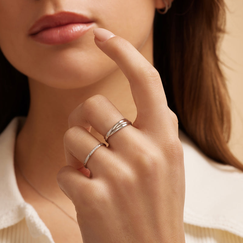 Cubic Zirconia Line Ring