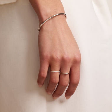 Or Blanc 14 Carats avec Diamants Diamond Alliance Ring (0.15 ct) - 4